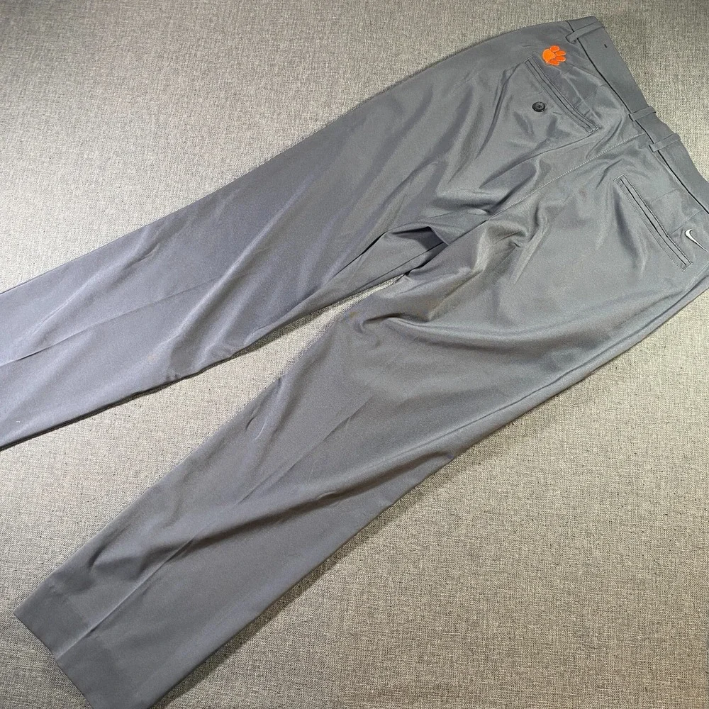Nike Golf Chino Pants Mens 30x30 Grey Clemson Tigers Dri-Fit AJ5489-021